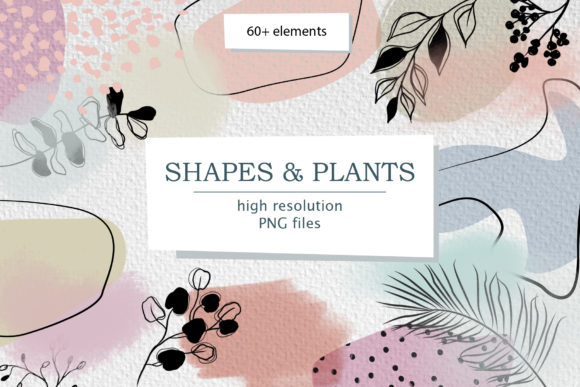 Download Modern Smooth Abstract Shapes &amp; Plants - Premium Resources