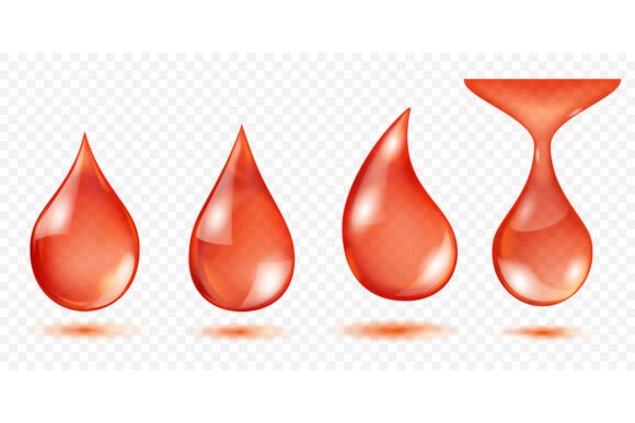 Download Drops of Red Water with Highlights. - Premium Resources